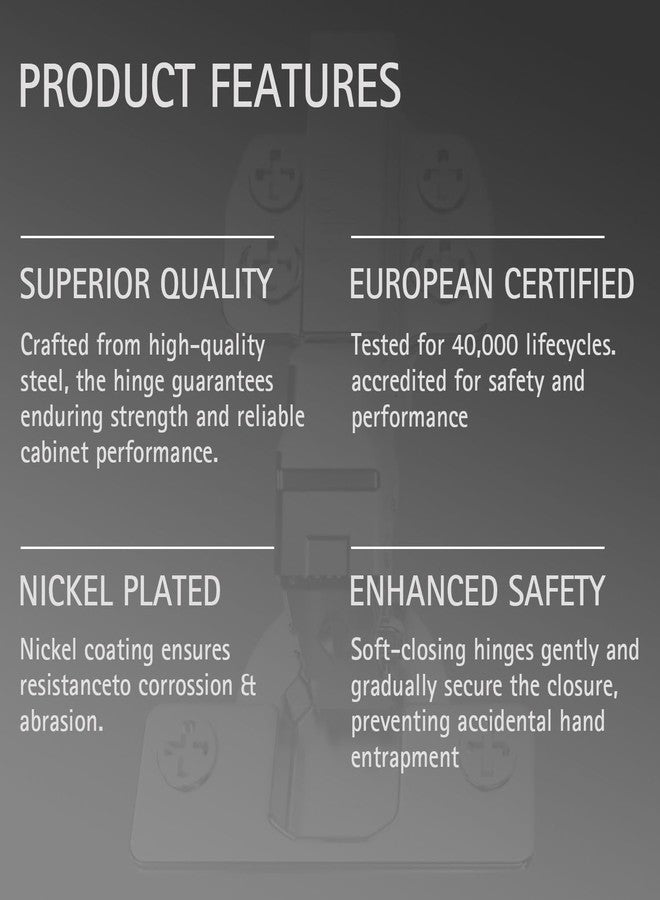 هيتيش مفصلات أبواب هيتيتش أونسيس 4447i، مع لوحات تثبيت وأغطية | جودة معتمدة وفقًا للمعايير الأوروبية | زاوية فتح الباب 105 درجة | (سُمك الباب 14-25 مم: ذراع تدوير 9.5 مم) | عبوة من قطعتين (4 مفصلات) - Image 5